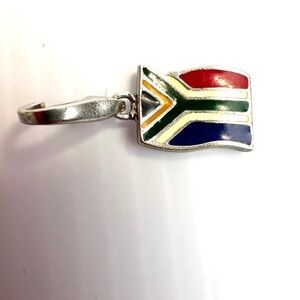 Sterling Silver 925 Charm/Pendant of South African Flag